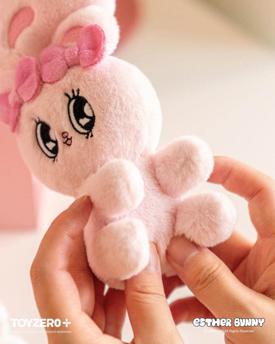 Esther Bunny - 16cm Plush Magnet Keychain (Ribbon Bunny)