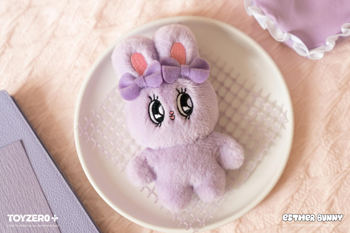 Esther Bunny - Hand in Hand with Friends Magnet Plush Keychain (Lavend