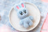 Esther Bunny - Hand in Hand with Friends Magnet Plush Keychain (Blue Bunny)