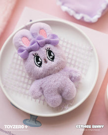 Esther Bunny - Hand in Hand with Friends Magnet Plush Keychain (Lavend